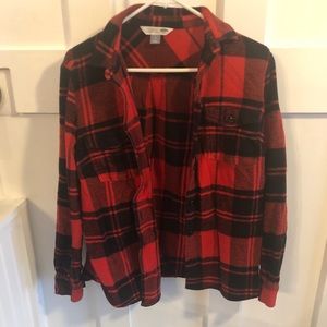 SOLD Red/black plaid flannel